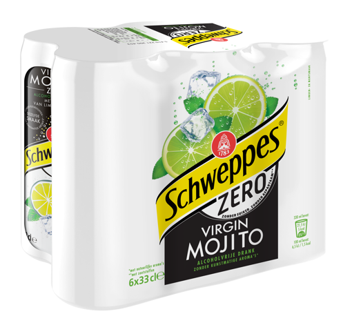 Afbeeldingen van SCHWEPPES MOJITO ZERO 6X33CL SL. BLIK