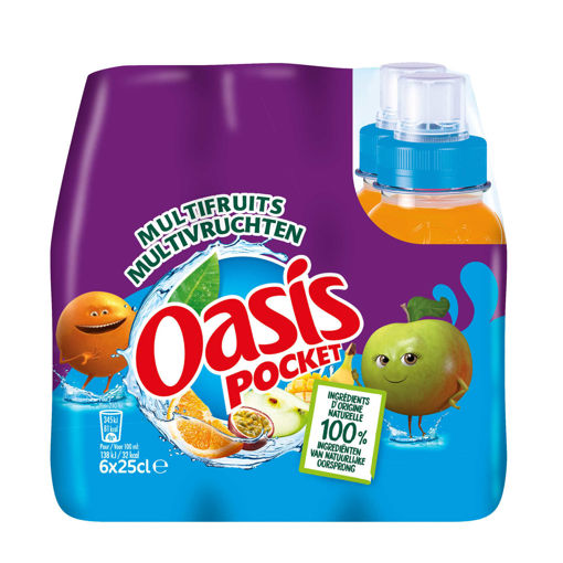 Afbeeldingen van OASIS MULTIVRUCHTEN POCKET 6X25CL PET