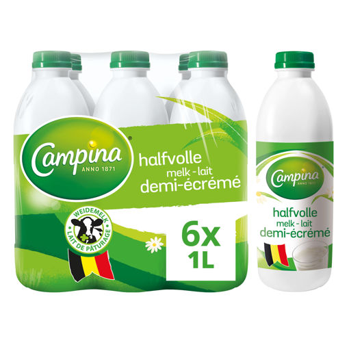 Afbeeldingen van CAMPINA HALFVOLLE MELK PET+ 6X1L