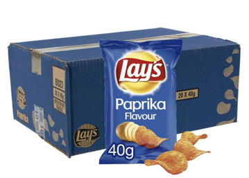Toon details van LAYS CHIPS PAPRIKA STUK 20X40G Afbeeldingen van LAYS CHIPS PAPRIKA STUK 20X40G