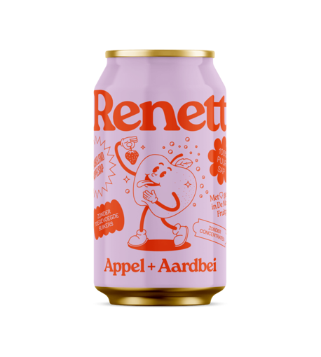 Afbeeldingen van RENETT 24X33CL CAN APPEL/AARDBEI